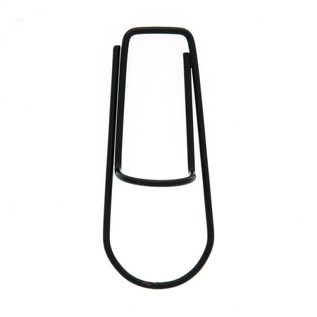 Large black metal paper clip.