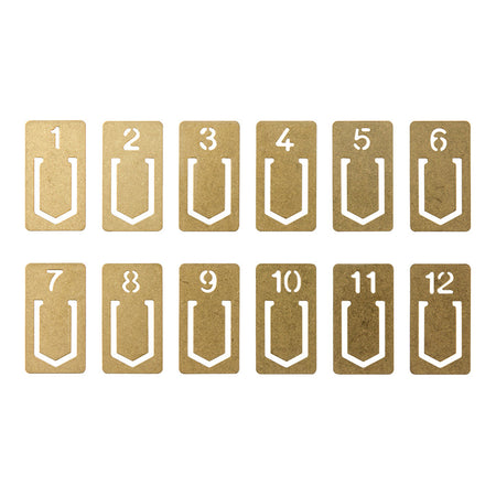 Brass Clips | Numbers