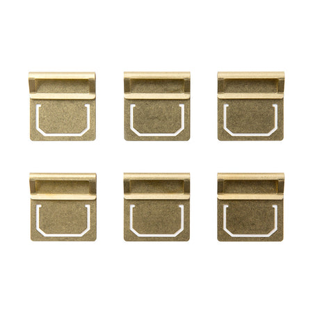 Brass Index Tab Clips