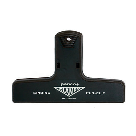 Black plastic claw clip with text “Penco Clampy” embossed in center.