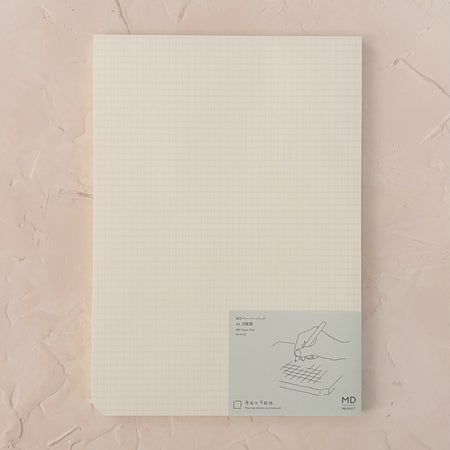 Grid paper pad on textured background