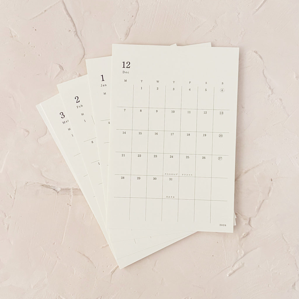 monthly stickers on textured background