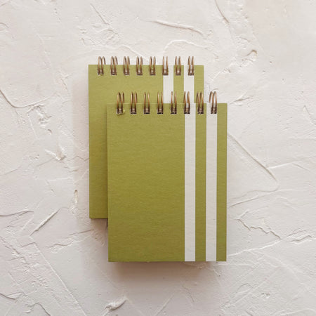 Mini Jotter | Striped Pattern | Chartreuse