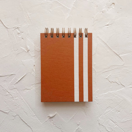 Mini Jotter | Striped Pattern | Copper