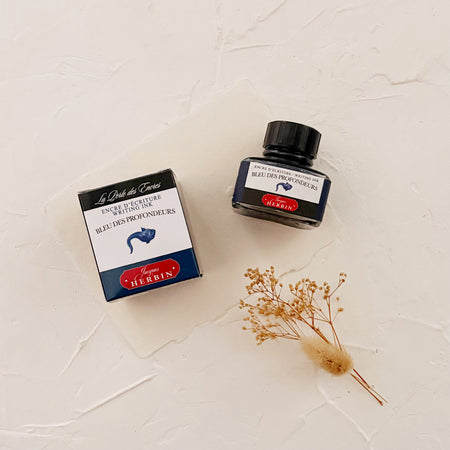 ink bottle labeled 