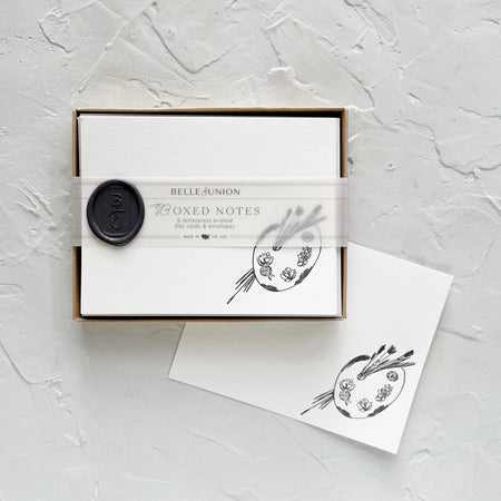 Flourish Art Palette Boxed Notes, Set of 6