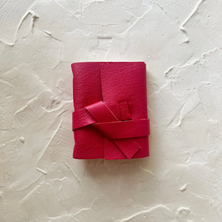 Mini Leather Notebook-Pocket Travel Notebook | Pink