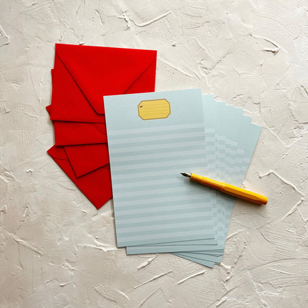 Blue Lined Ephemeria Letter Writing Kit