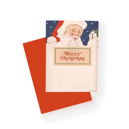 Merry Christmas Santa holiday greeting card