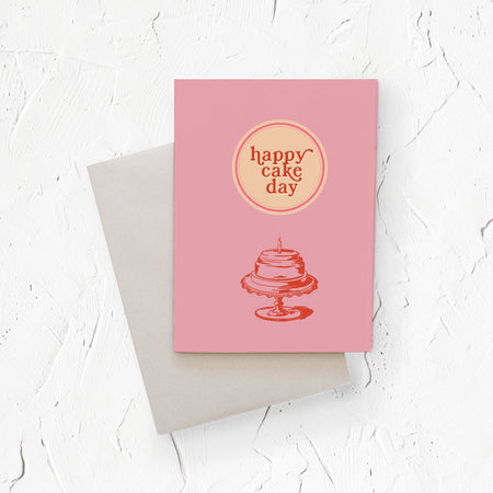 Happy Cake Day vintage style greeting card