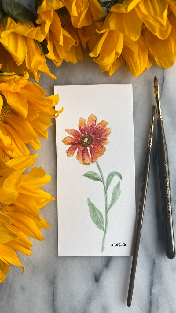 *SOLD OUT* Wildflower Watercolor Painting 07/11