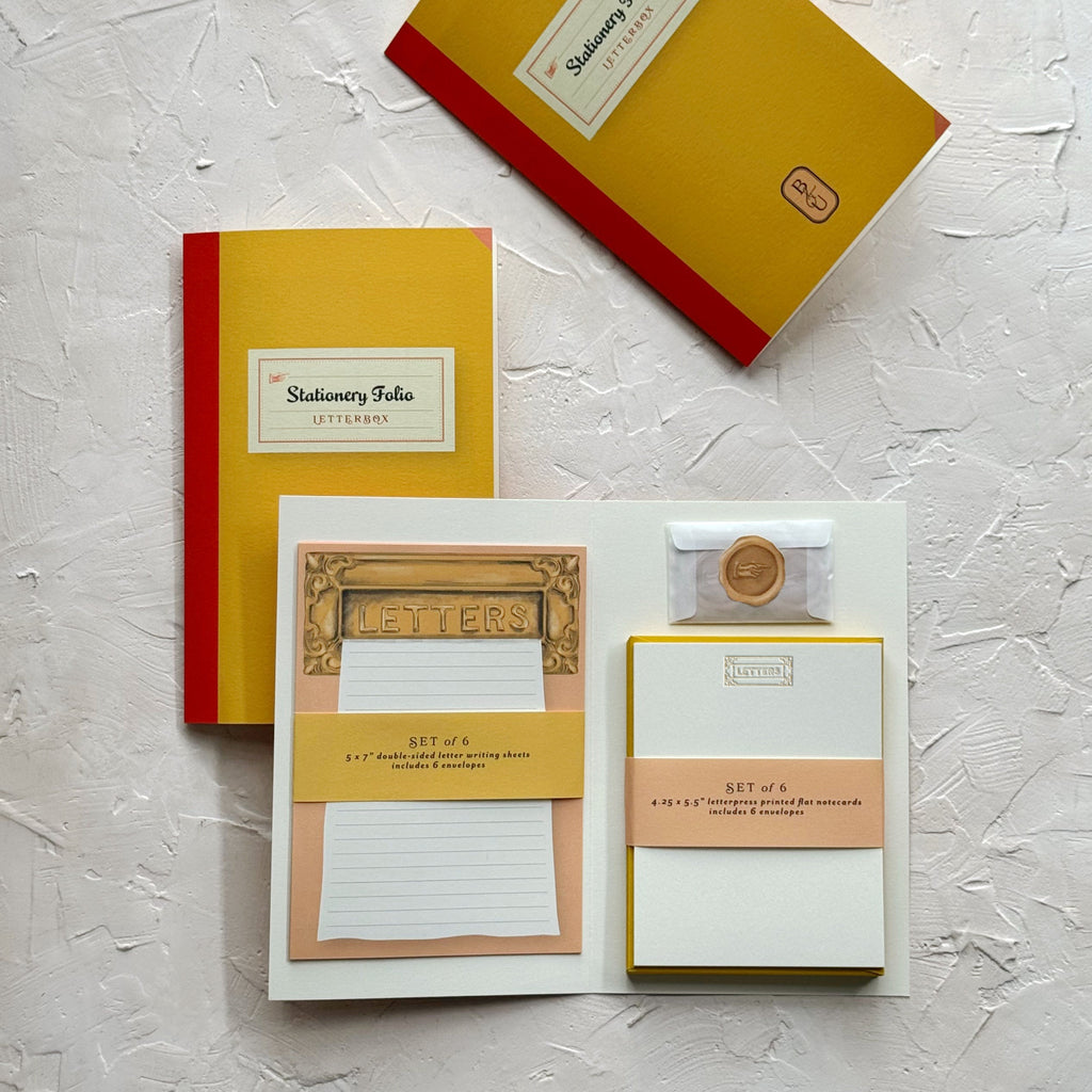 Letterbox Stationery Folio, Set of Letter Writing Sheets and Cards