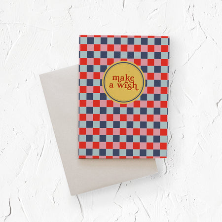 Make a Wish vintage style birthday greeting card