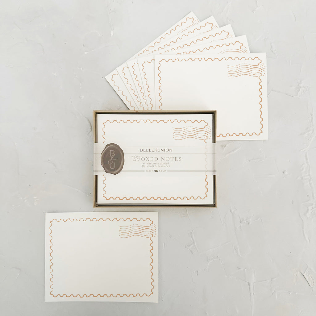 Postage Stamp Boxed Notes, Set of 6