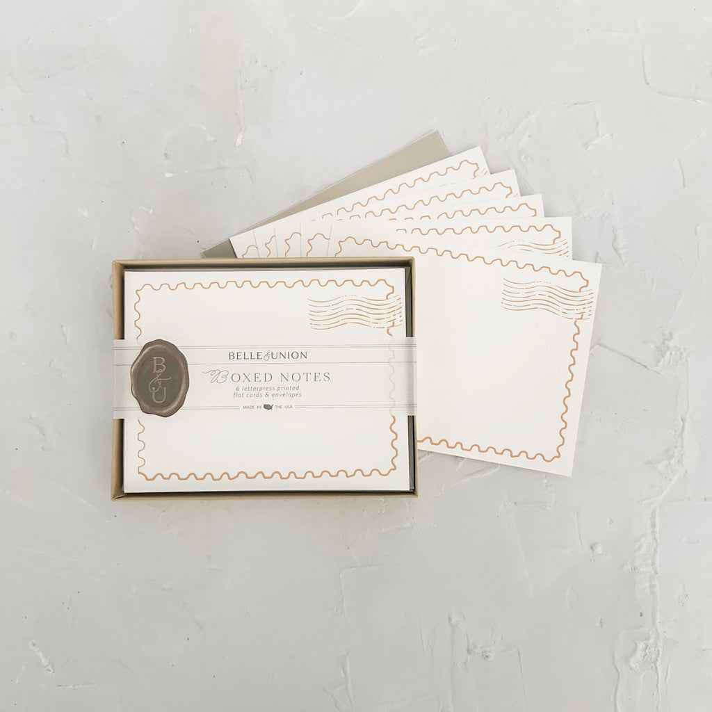 Postage Stamp Boxed Notes, Set of 6