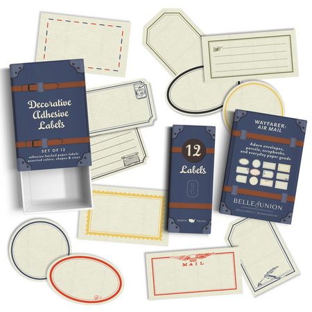 Wayfarer Paper Label Stickers, Air Mail