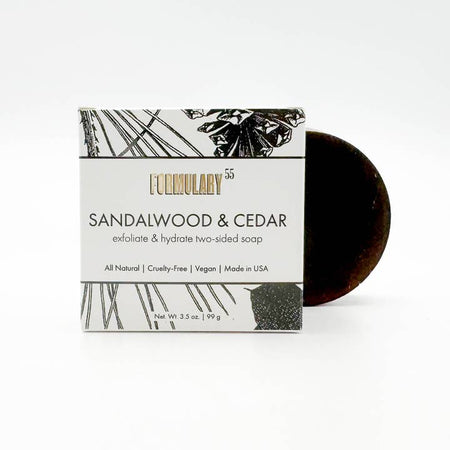 Exfoliate & Hydrate Two-Sided Soap | Sandalwood & Cedar