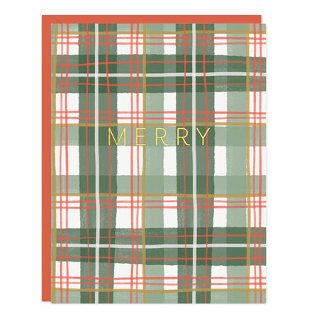 Merry Plaid Greeting Card