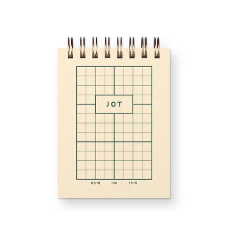 Mini Jotter Notebook | Ruler Grid | French Vanilla