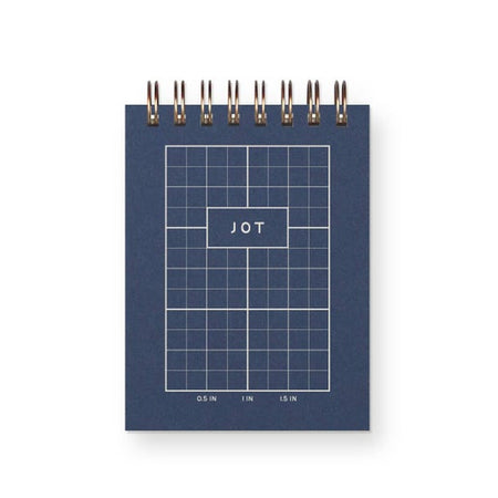 Mini Jotter Notebook | Ruler Grid | Deep Blue