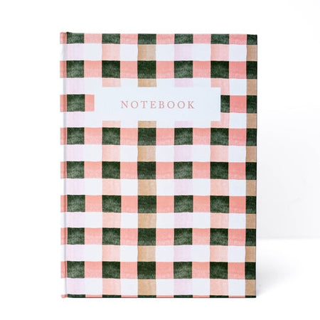 Blank Journal Notebook Flay Lay Diary | Checkers