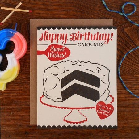 Happy Birthday Cake Box Birthday Greeting Card