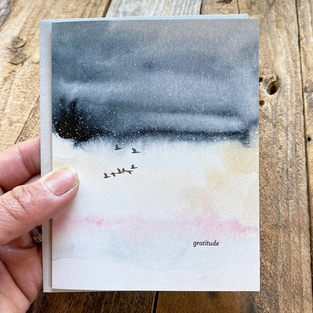 Birds Watercolor Gratitude Greeting Card