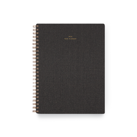 2026 Compact Year Task Planner | Charcoal