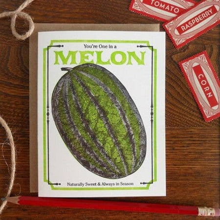Vintage Melon Seed Pack Greeting Card