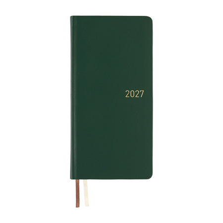 Hobonichi Techo Weeks Leather Book 2027 | Forest Green