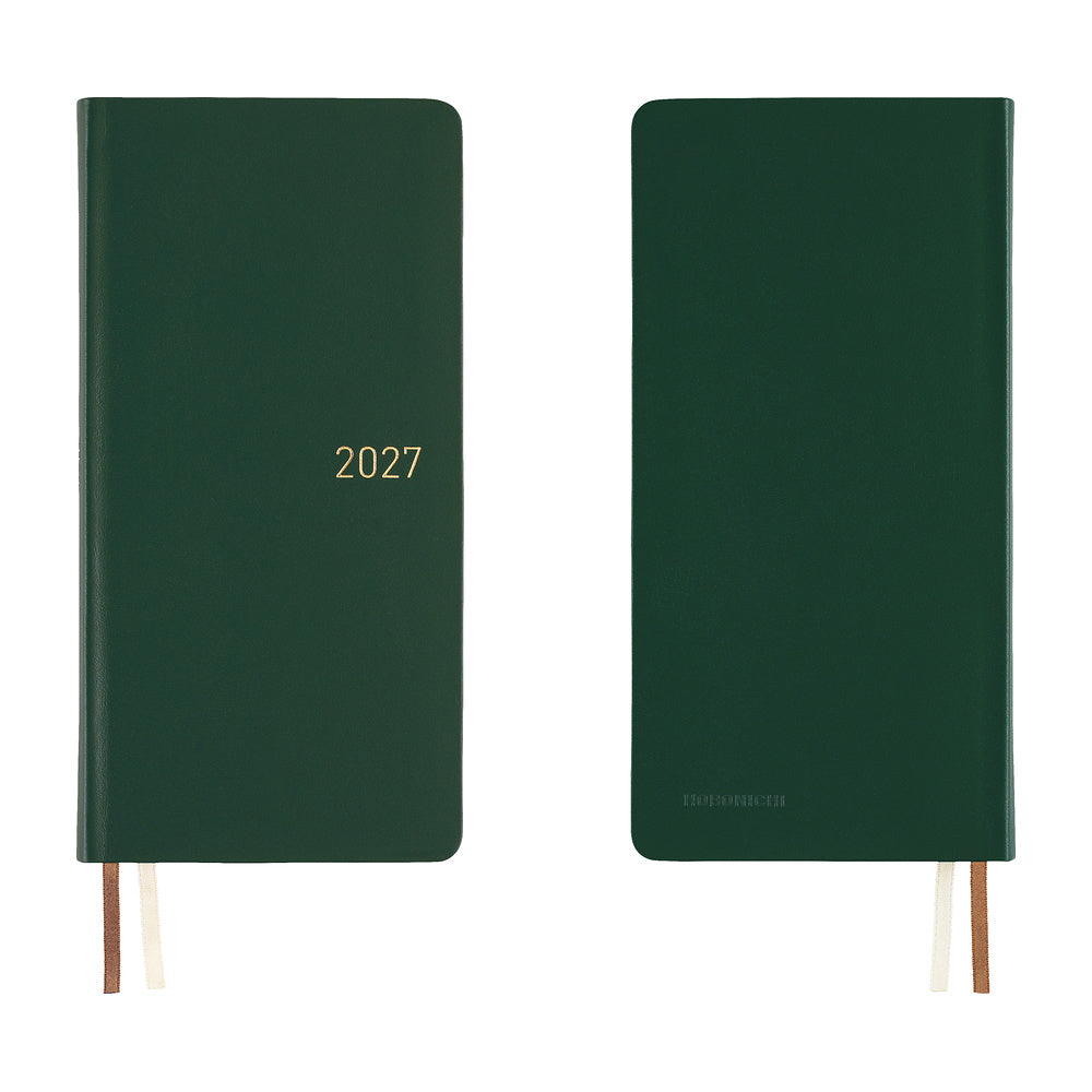 Hobonichi Techo Weeks Leather Book 2027 | Forest Green