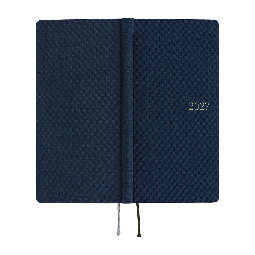Hobonichi Techo Weeks Woven Hardcover Book 2027 | Midnight Blue