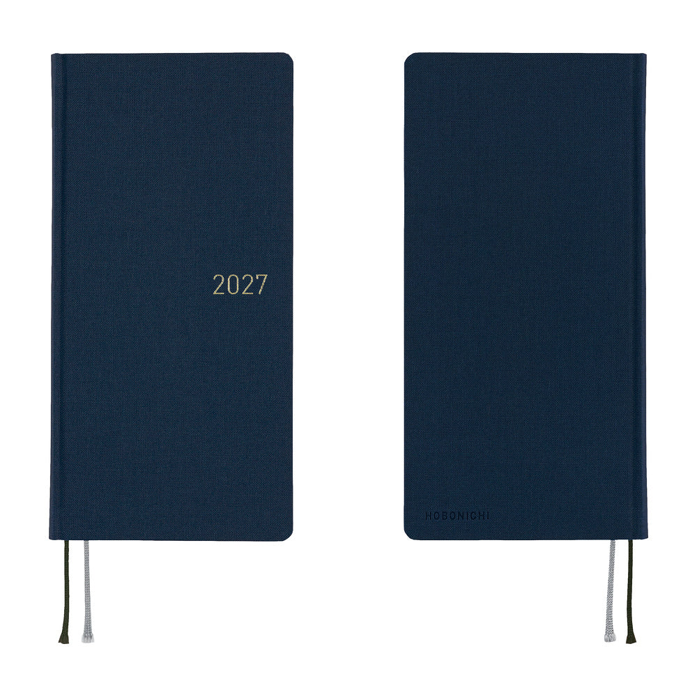 Hobonichi Techo Weeks Woven Hardcover Book 2027 | Midnight Blue