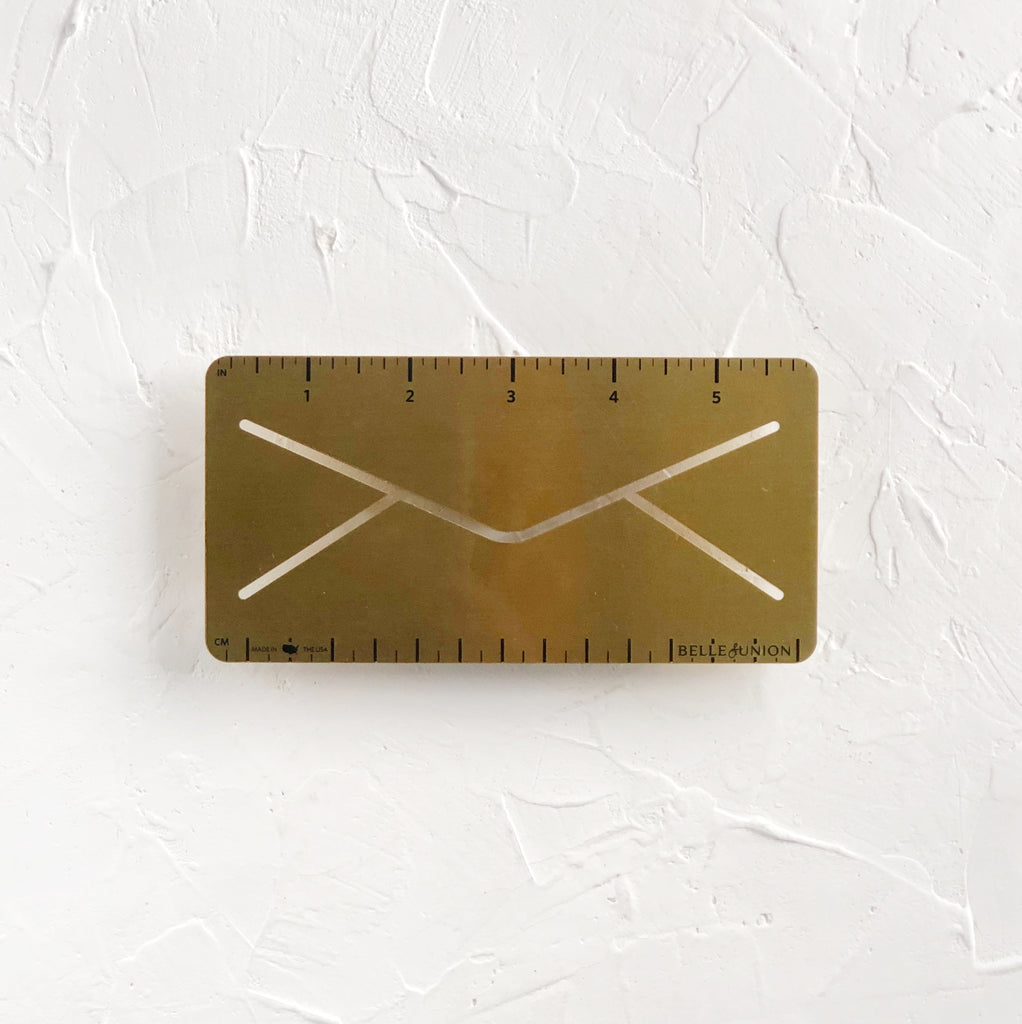 Brass Envelope Ruler