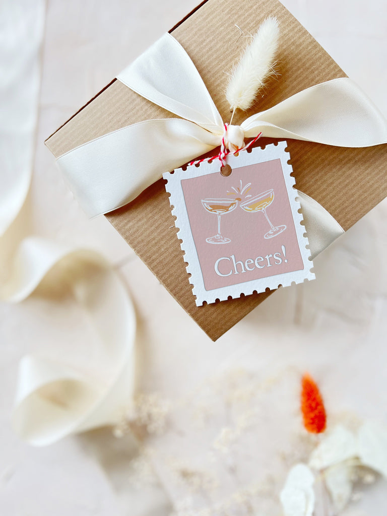 Cheers Stamp Gift Tags, Set of 6