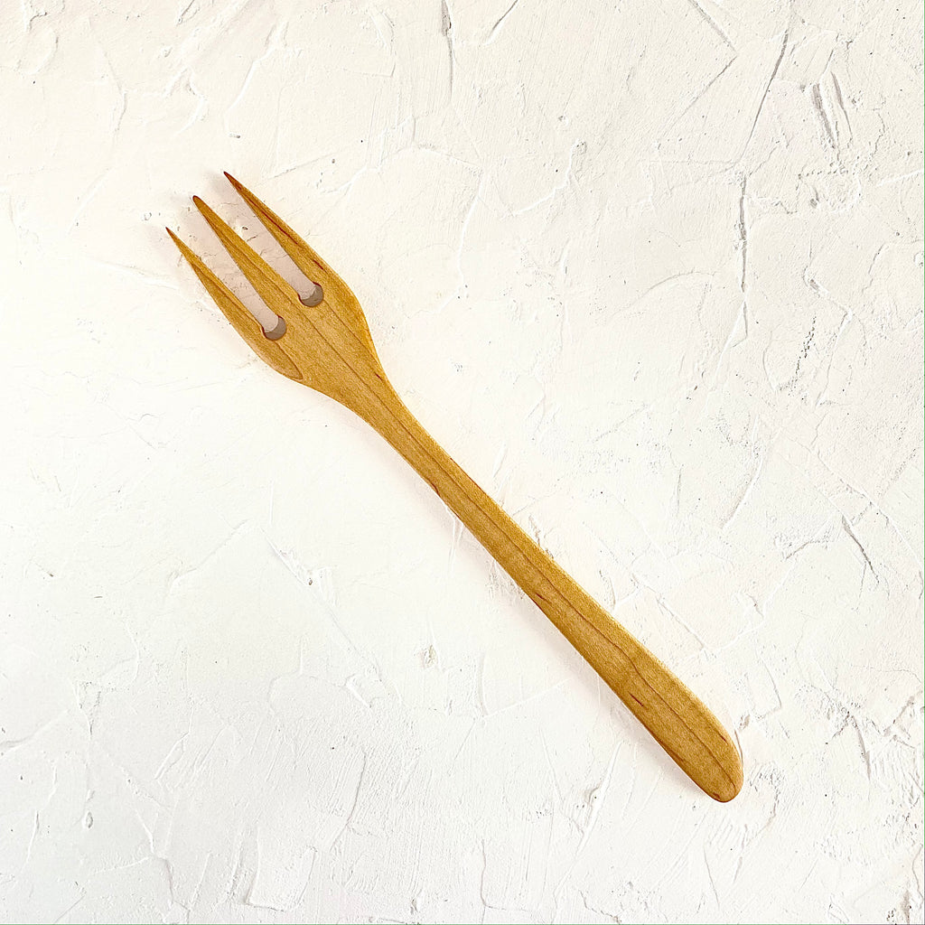 Hand carved wooden fork. 