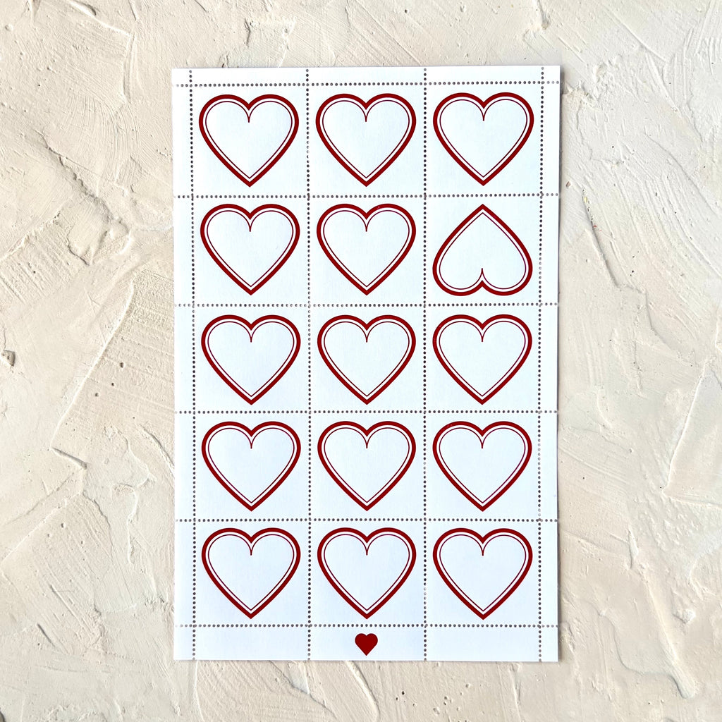 Lick & Stick Stamps | Red Heart
