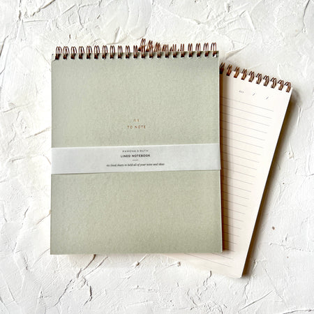 To Note Lined Notebook | Light Sage
