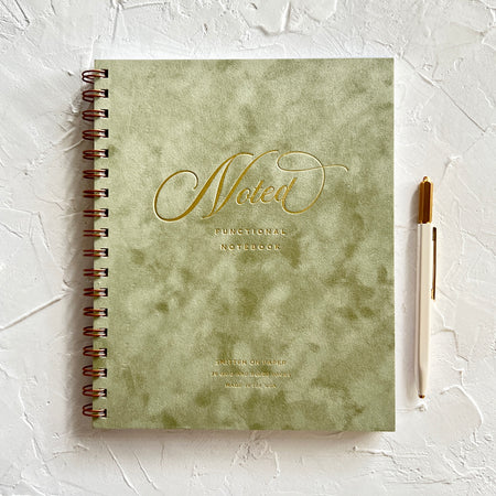 Velvet sage cover with gold foil text saying, 
