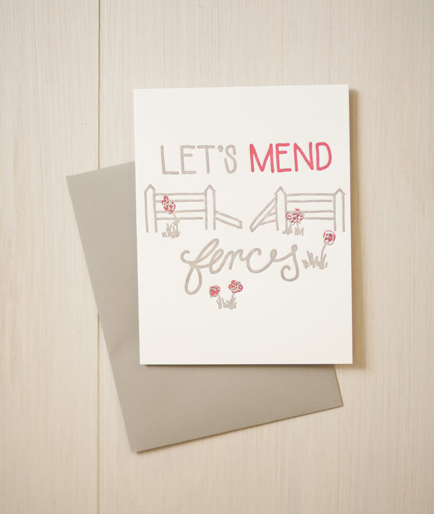 Let's Mend Fences Greeting Card