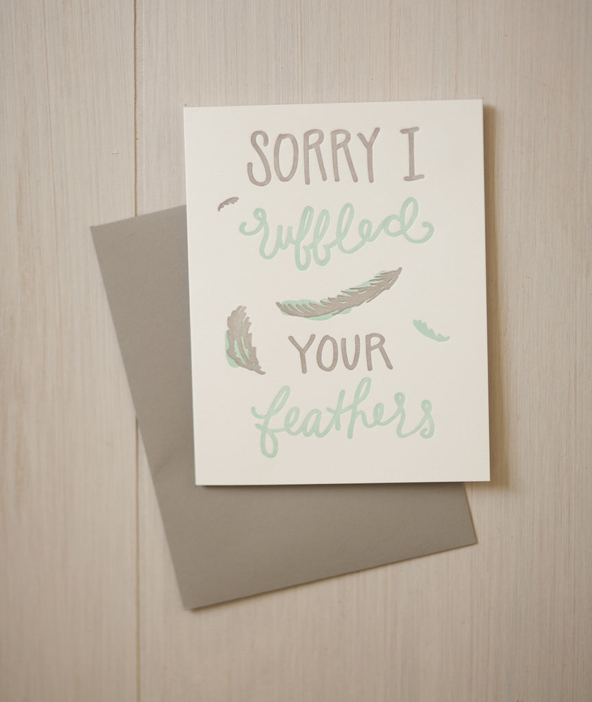 Sorry I Ruffled Your Feathers Greeting Card
