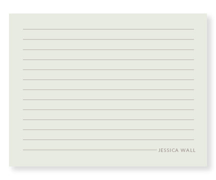 Rectangle shape stationary set available in various colors and text per custom order.