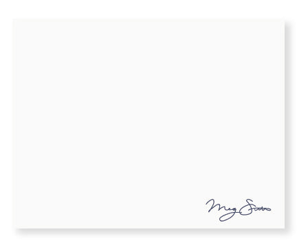 Rectangle shape stationary set available in various colors and text per custom order.
