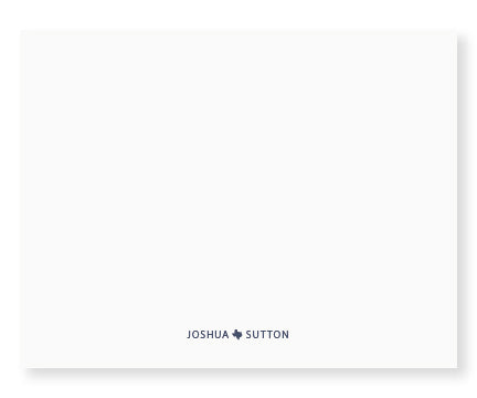Rectangle shape stationary set available in various colors and text per custom order.