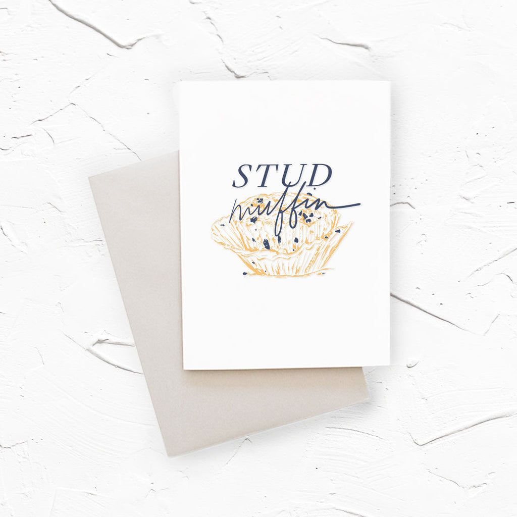 Stud Muffin greeting card