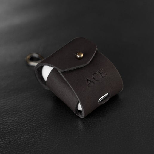 Airpod Case | Black Leather