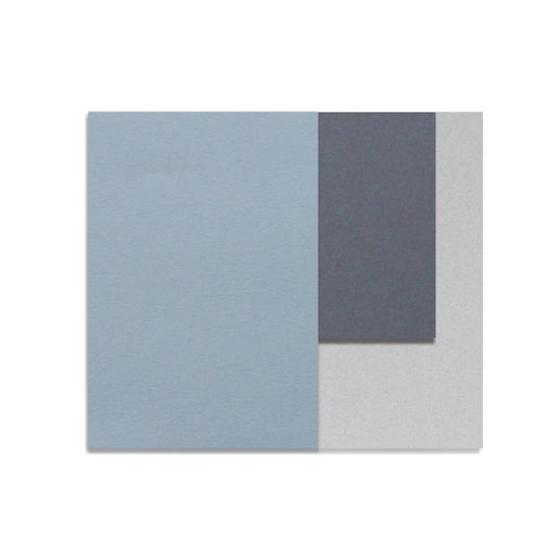 Rectangle pads of paper with slate blue, dark gray and light gray covers.